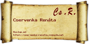 Cservenka Renáta névjegykártya