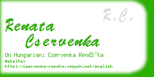 renata cservenka business card